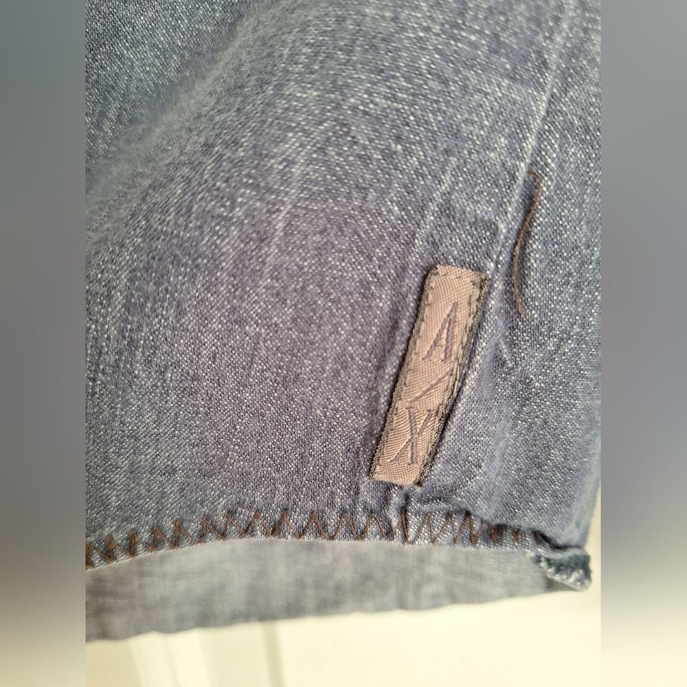 Armani Exchange Navy Denim Long Sleeve Casual‎ Shirt Size Small - Picture 3 of 6